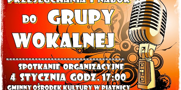 Nabór do grupy wokalnej